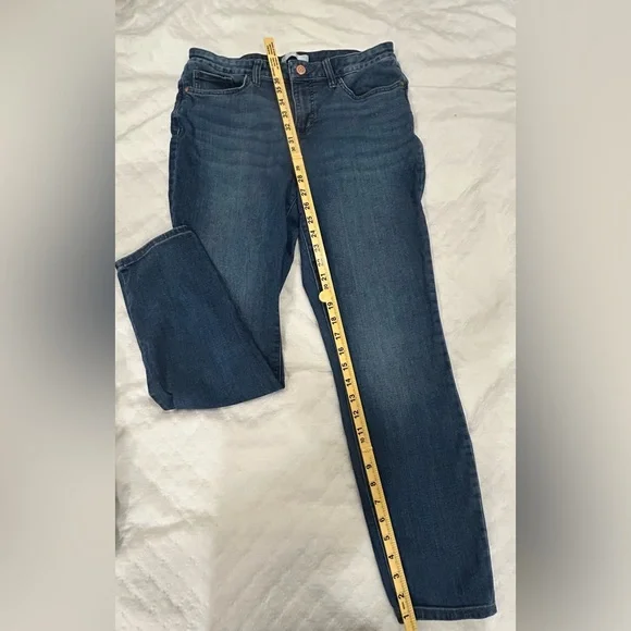 LC Lauren Conrad Skinny Jeans Womens Size 12 Blue Stretch Denim Mid Rise - Picture 1 of 5